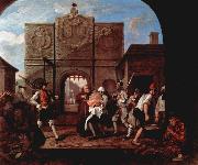 William Hogarth The Gate of Calais painting